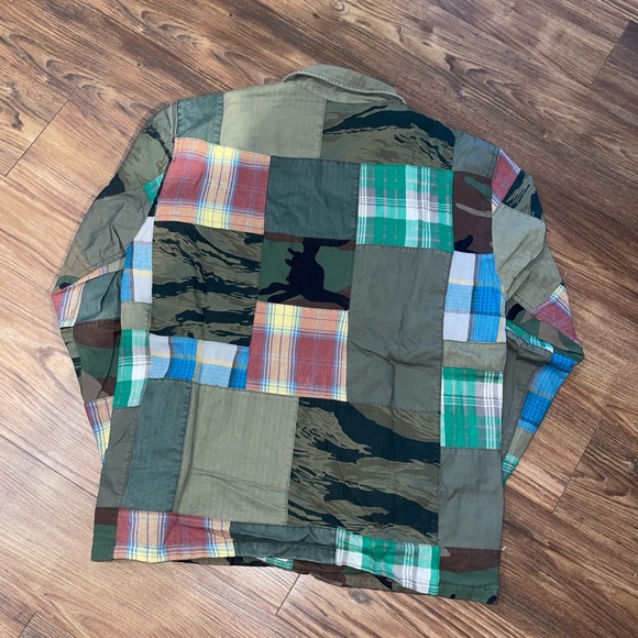 RRL Flannel Patchwork Military Jacket - Picture 9 of 15